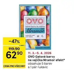 Tesco OVO Gelové barvy na vajíčka Mramor efekt, obsahuje 5 barev nabídka