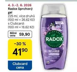 Tesco Radox Sprchový gel, 225 ml, více druhů nabídka
