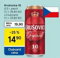 Tesco Krušovice 10, 0.5 l, plech nabídka