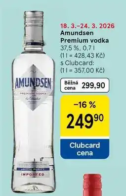 Tesco Amundsen Premium vodka 37.5 % nabídka