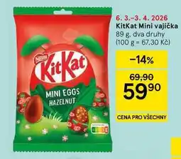 Tesco KitKat Mini vajíčka, 89 g, dva druhy nabídka