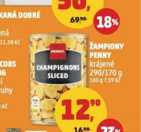 Penny Market Žampiony penny nabídka