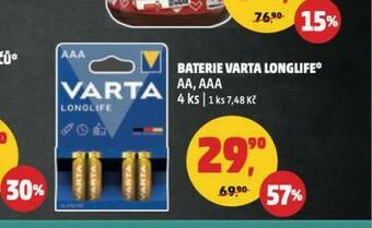 Penny Market Baterie varta longlife nabídka