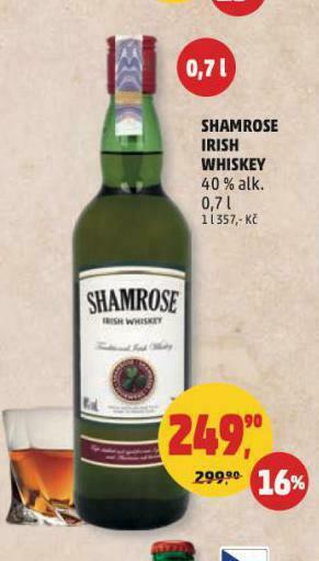 Penny Market Shamrose irish whiskey nabídka