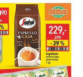 Globus Segafredo zrnková káva nabídka