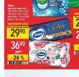 Globus Zewa papírové kapesníky nabídka