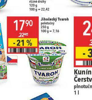 Globus Jihočeský tvaroh nabídka