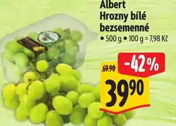 Albert Albert Hrozny bílé bezsemenné nabídka