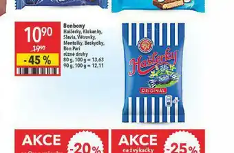 Globus Bonbony hašlerky, klokanky, slavia, větrovky, mantolky, beskydky, bon pari nabídka