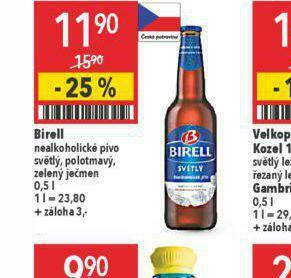Globus Pivo birell nealko nabídka