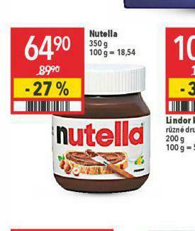 Globus Nutella nabídka