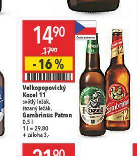 Globus Pivo velkopopovický kozel 11 nabídka