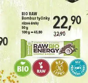 Raw bio bombus tyčinky