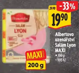 Albert Albertovo uzenářství Salám Lyon MAXI nabídka