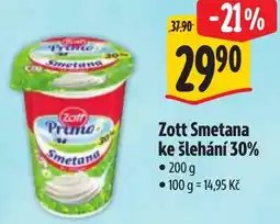Albert Zott Smetana ke šlehání 30% nabídka