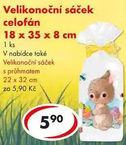 CBA Velikonoční sáček celofán 18 x 35 x 8 cm nabídka