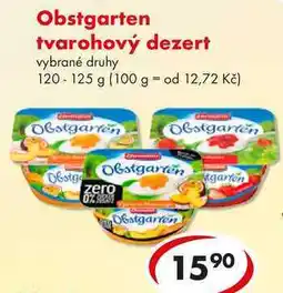 CBA Obstgarten tvarohový dezert vybrané druhy nabídka