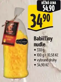 Albert Babiččiny nudle nabídka