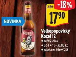 Albert Velkopopovický Kozel 12 nabídka