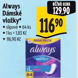 Albert Always Dámské vložky nabídka