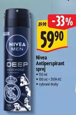 Albert Nivea Antiperspirant sprej nabídka
