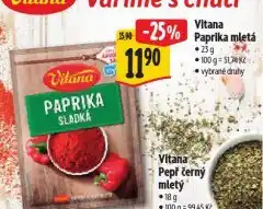 Albert Vitana paprika mletá nabídka