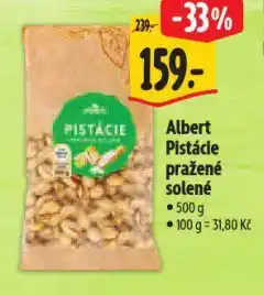 Albert Pistácie pražené solené nabídka