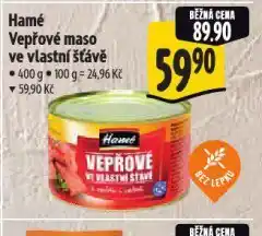 Albert Hamé vepřové maso ve vlastní šťávě nabídka