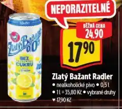 Albert Pivo zlatý bažant radler nabídka