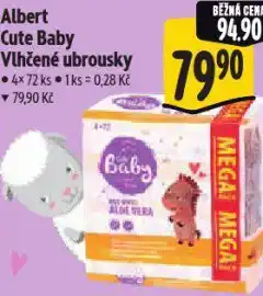 Albert Cute baby vlhčené ubrousky nabídka