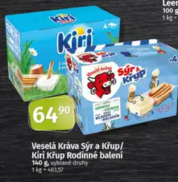 COOP TIP Veselá Kráva Sýr a Křup/ Kiri Křup Rodinné balení nabídka