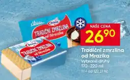 Hruška Tradiční Zmrzlina od Mrazíka nabídka
