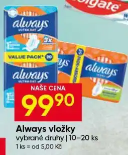 Hruška Always vložky nabídka