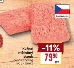 Billa Kuřecí mletý steak nabídka