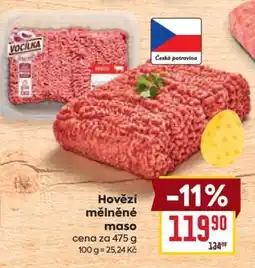 Billa Hovězí mleté maso nabídka
