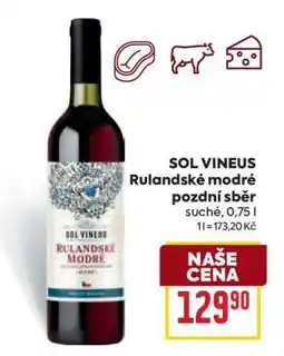Billa SOL VINEUS Rulandské modré pozdní sběr nabídka