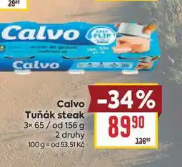 Billa Calvo Tuňák steak 3x 65/ od nabídka