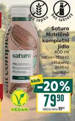 Billa Saturo Nutričně kompletní jídlo nabídka