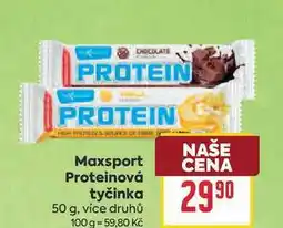 Billa MaxSport Proteinová tyčinka 50g, vybrané druhy nabídka