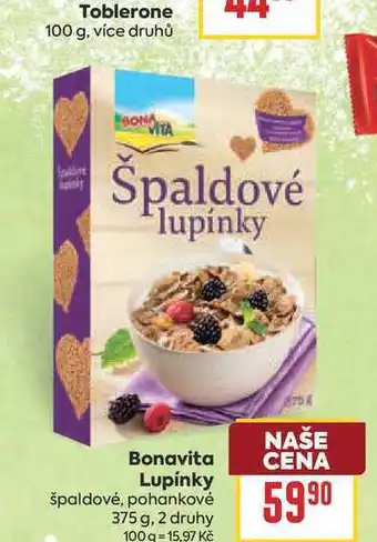 Billa Bonavita Lupínky špaldové, pohankovė nabídka