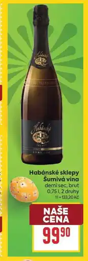 Billa Habánské sklepy Šumivá vína demi sec, brut nabídka