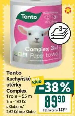 Billa Tento Kuchyňské utěrky Complex 1 role nabídka