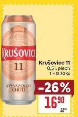 Billa Krušovice 11 0,51, plech nabídka
