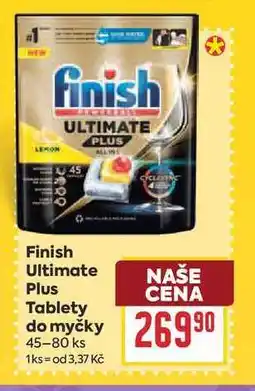 Billa Finish Ultimate Plus Tablety do myčky 45-80 ks nabídka