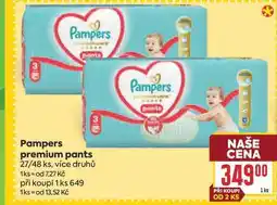 Billa Pampers premium pants 27/48 ks nabídka
