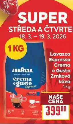 Billa Lavazza Espresso Crema crema e gusto Espresso Classico e Gusto Zrnková Κάνα nabídka