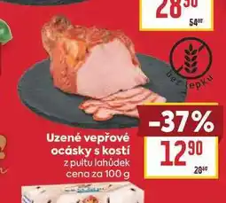 Billa Uzené vepřové ocásky s kostí z pultu lahůdek cena za nabídka
