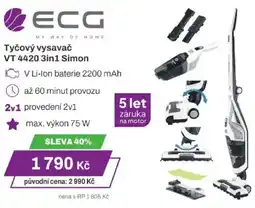 Expert ECG Tyčový vysavač VT 4420 3in1 Simon nabídka
