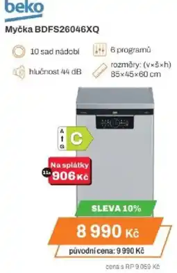 Expert Beko Myčka BDFS26046XQ nabídka