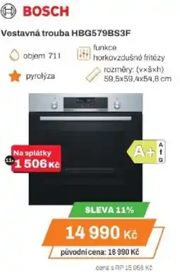 Expert BOSCH Vestavná trouba HBG579BS3F nabídka